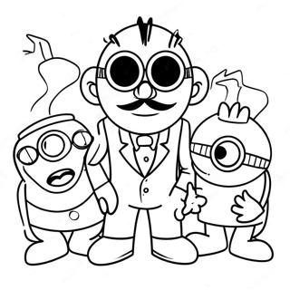 Evil Dr Eggman With Robot Minions Coloring Page 11202-9264