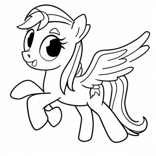 Rainbow Dash Flying Coloring Page 1122-893