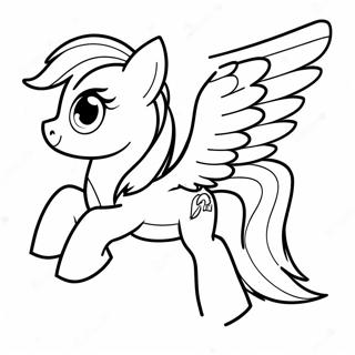 Rainbow Dash Flying Coloring Page 1122-894