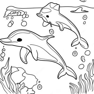 Realistic Dolphin Coloring Pages