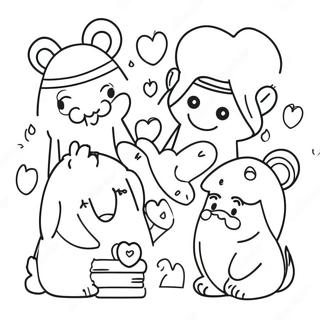 Whimsical Indie Characters Coloring Page 11282-9330