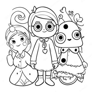 Whimsical Indie Characters Coloring Page 11282-9332