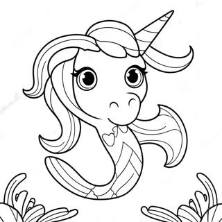 Unicorn Mermaid Coloring Page 11291-9334