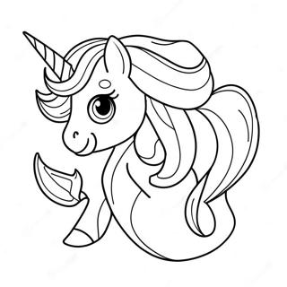 Unicorn Mermaid Coloring Page 11291-9335