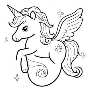 Unicorn Mermaid Coloring Page 11291-9336