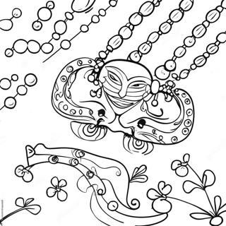 Colorful Mardi Gras Beads Coloring Page 1132-899