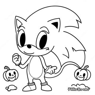 Sonic Halloween Coloring Page 11351-9378