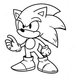 Sonic In A Spooky Costume Coloring Page 11352-9381