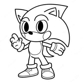 Sonic In A Spooky Costume Coloring Page 11352-9382