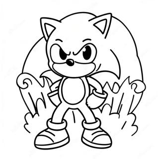 Sonic In A Spooky Costume Coloring Page 11352-9383