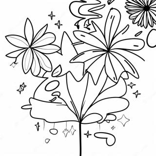 Festive New Years 2024 Fireworks Coloring Page 11362-9392