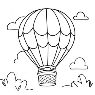 Colorful Hot Air Balloon Traveling Coloring Page 11372-9394