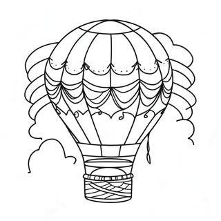 Colorful Hot Air Balloon Traveling Coloring Page 11372-9395