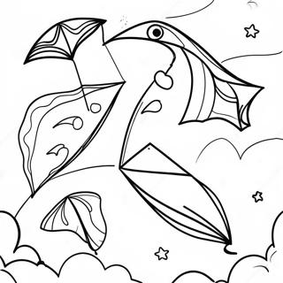 Kite Coloring Pages