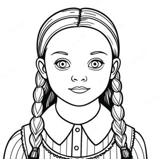 Wednesday Addams Coloring Pages