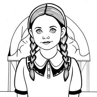 Wednesday Addams Coloring Page 11391-9416