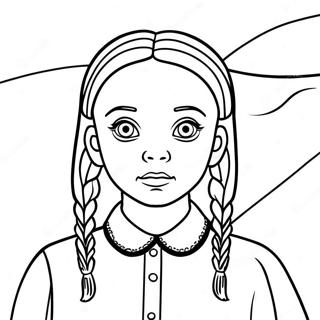 Wednesday Addams Coloring Pages