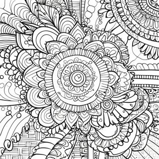 Vibrant Gel Pen Mandala Coloring Page 11402-9423