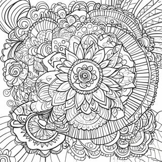 Vibrant Gel Pen Mandala Coloring Page 11402-9424