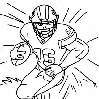 Tyreek Hill Action Pose Coloring Page 1141-904