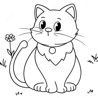 Anime Cat Coloring Pages