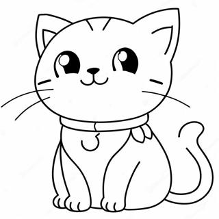 Anime Cat Coloring Page 11421-9436