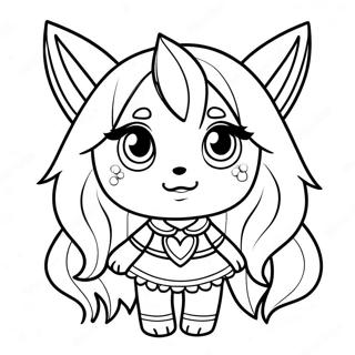 Gacha Life Wolf Girl Coloring Pages