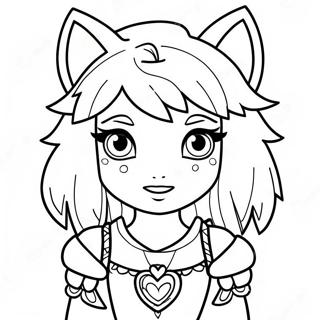 Gacha Life Wolf Girl With Sparkling Eyes Coloring Page 11461-9470