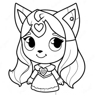 Gacha Life Wolf Girl With Sparkling Eyes Coloring Page 11461-9471