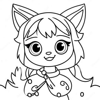 Gacha Life Wolf Girl With Sparkling Eyes Coloring Page 11461-9472