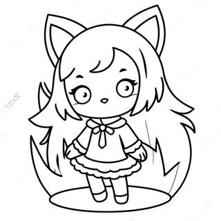 Gacha Life Wolf Girl Coloring Pages