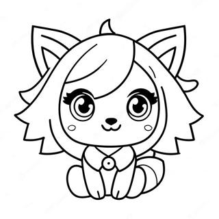 Cute Gacha Life Wolf Girl Coloring Page 11462-9466