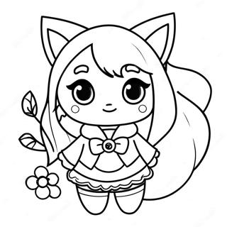 Cute Gacha Life Wolf Girl Coloring Page 11462-9468