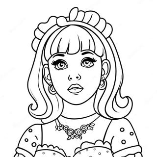 Melanie Martinez In Colorful Outfit Coloring Page 11472-9501