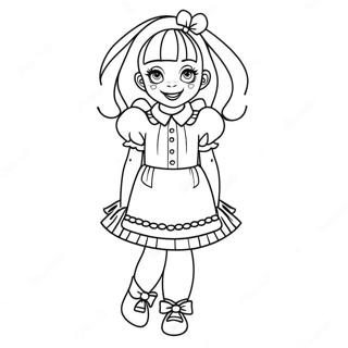 Melanie Martinez In Colorful Outfit Coloring Page 11472-9503