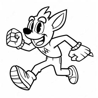 Crash Bandicoot Running Fast Coloring Page 11492-9491