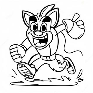 Crash Bandicoot Running Fast Coloring Page 11492-9492