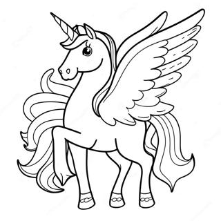 Unicorn With Wings Coloring Pages