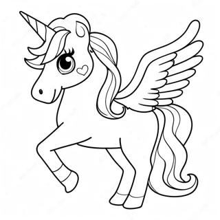 Unicorn With Colorful Wings Coloring Page 11501-9496