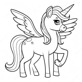 Sparkling Unicorn With Wings Coloring Page 11502-9499