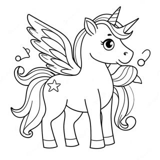 Sparkling Unicorn With Wings Coloring Page 11502-9500