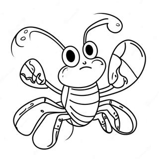 Cute Cartoon Lobster Coloring Page 11512-9510