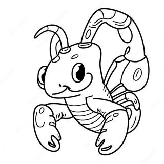 Cute Cartoon Lobster Coloring Page 11512-9511