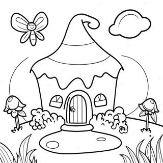 Enchanting Fairy Garden Coloring Page 11532-9554