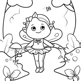 Enchanting Fairy Garden Coloring Page 11532-9555