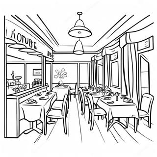 Restaurant Coloring Pages