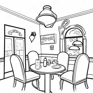 Cozy Family Restaurant Coloring Page 11542-9529