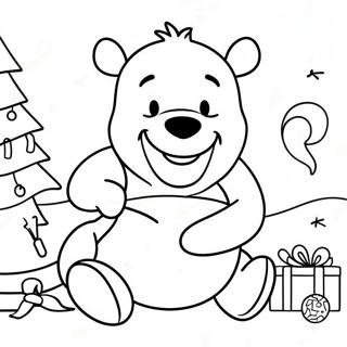 Winnie The Pooh Christmas Coloring Pages