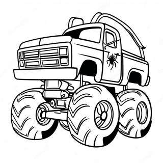 Spiderman Monster Truck Coloring Pages