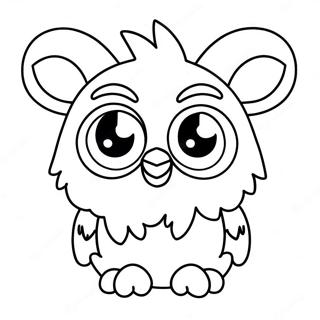 Cute Furby With Big Eyes Coloring Page 11582-9565